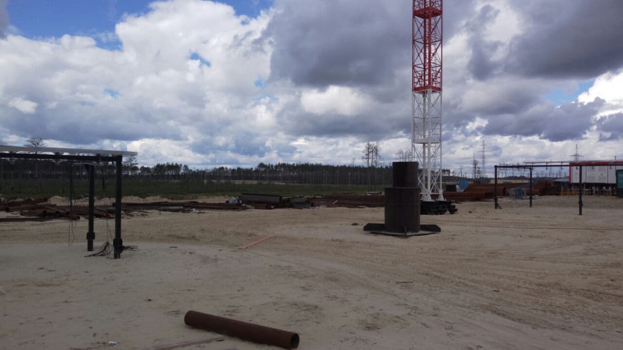 Прожекторные мачт по заказу АО «НК «Конданефть»