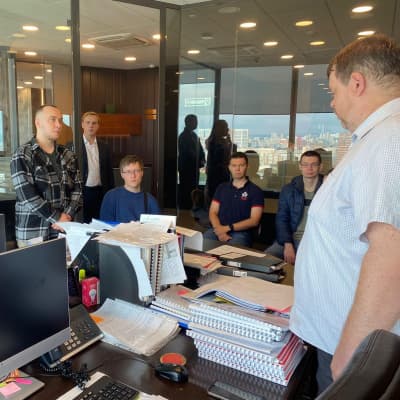 Профориентационный визит студентов Уральского государственного горного университета в офис компании.